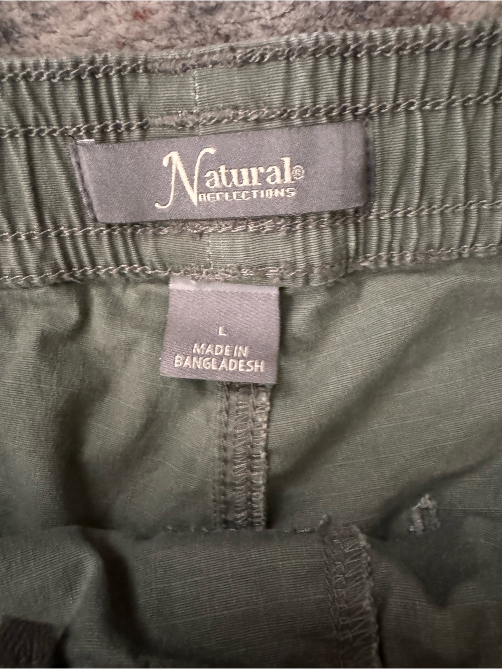 Natural Reflections Dark Olive Green Casual Shorts - Picture 2 of 5